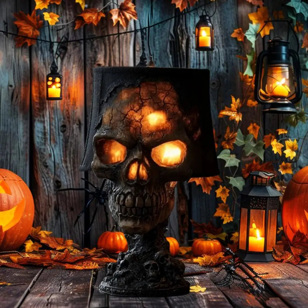 Halloween Lava Stone Skull Lamp