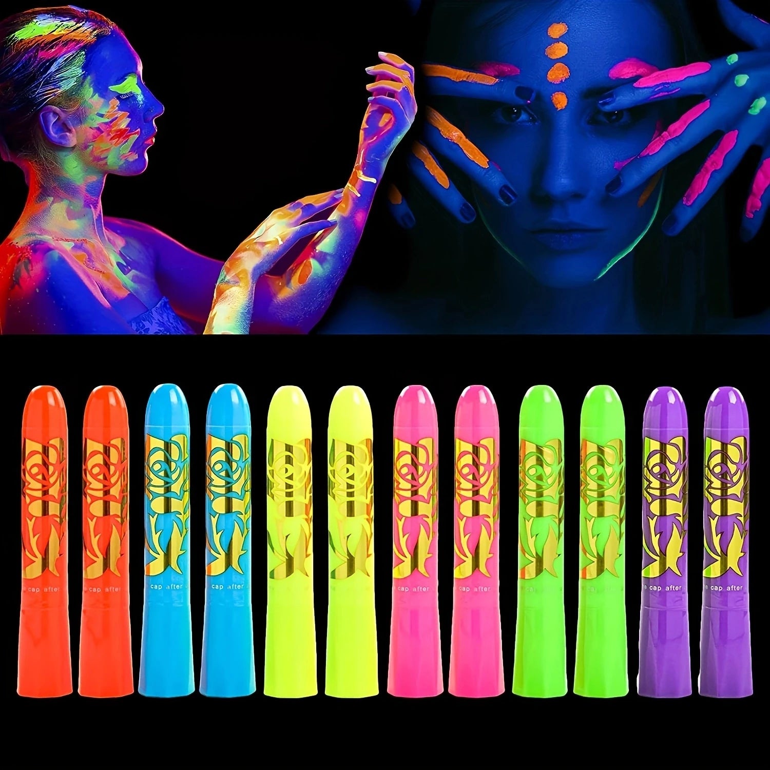 Glow in The Dark Body Face Paint Neon Glow