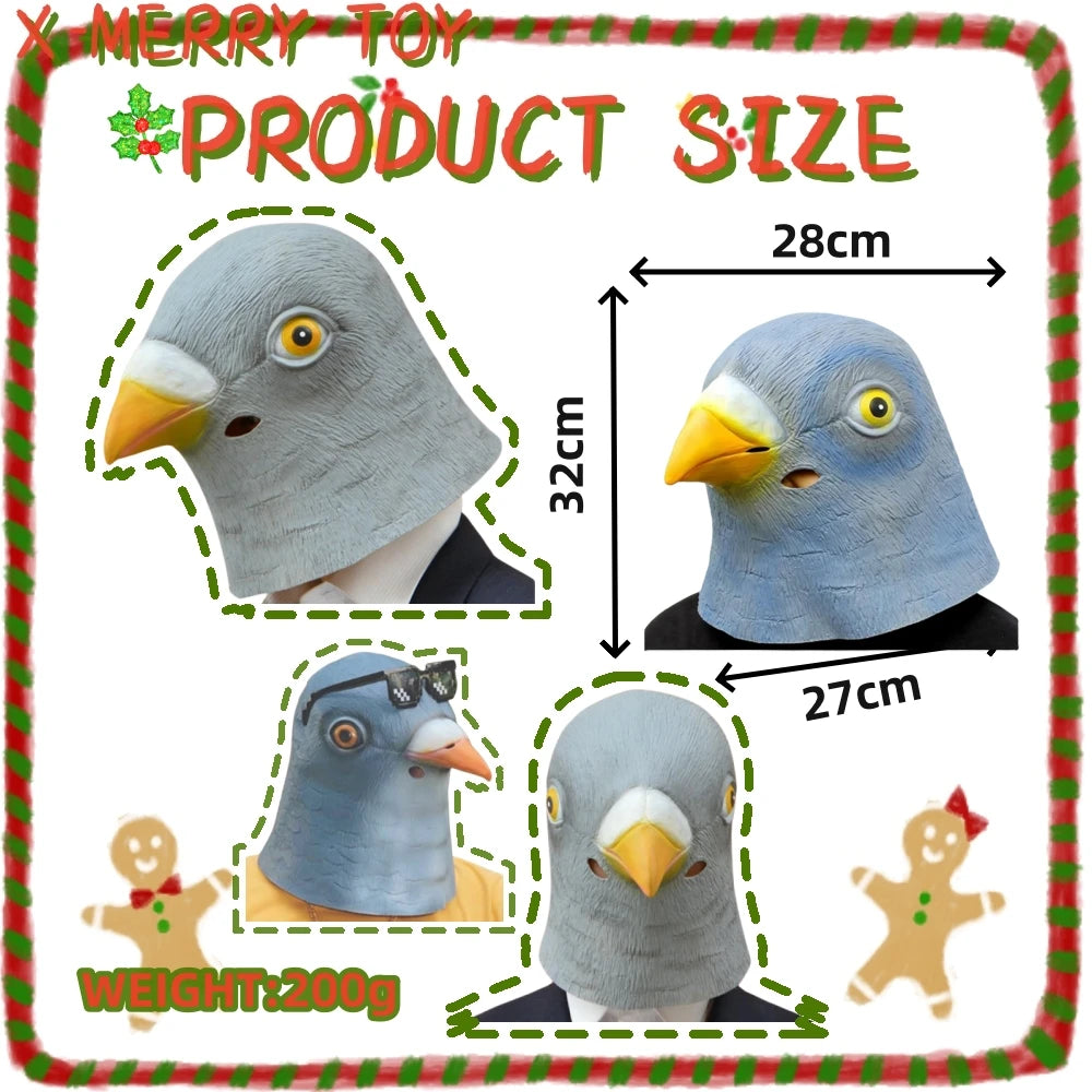 Halloween  Novelty Rubber Pigeon Mask