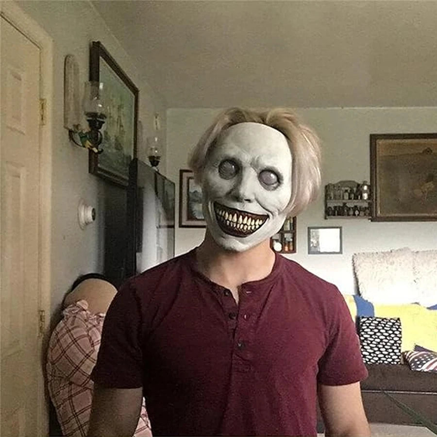 Scary Mask Halloween Horror Mask Scariest Creepy White Mask With Eye