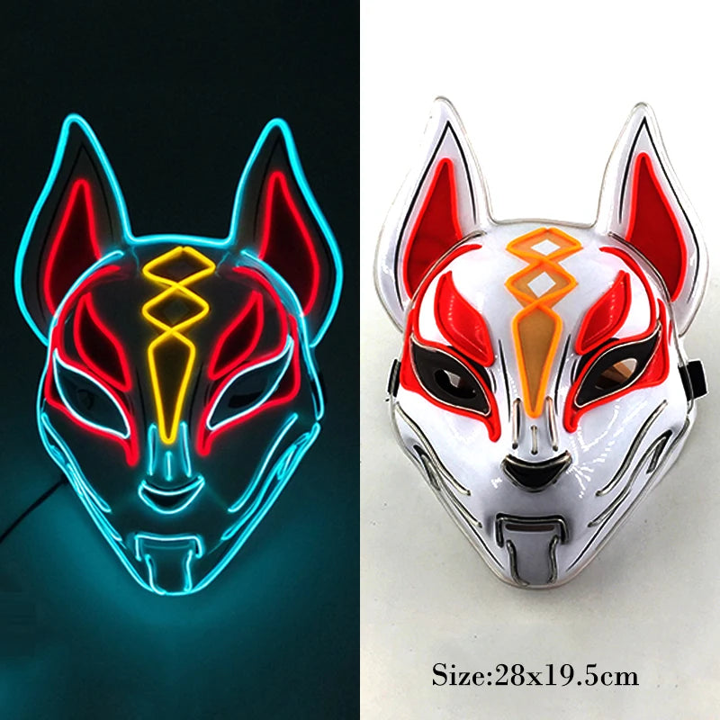 LED Halloween Luminous Neon Masks