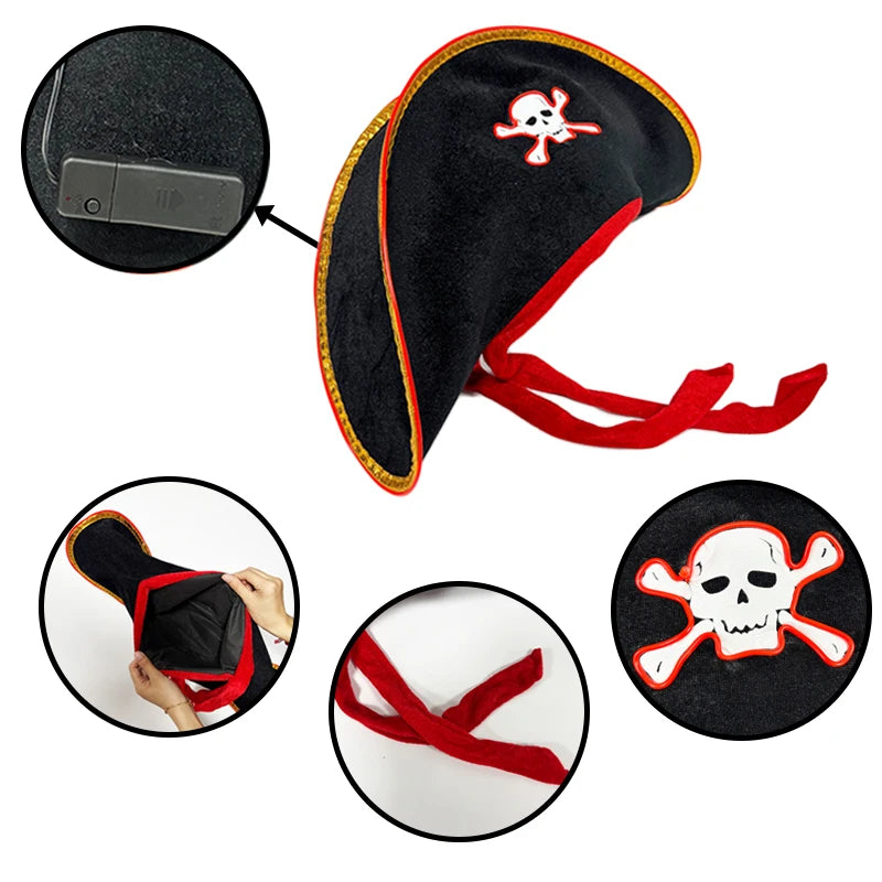 Newstyle Led Captain and Pirate Hat Halloween