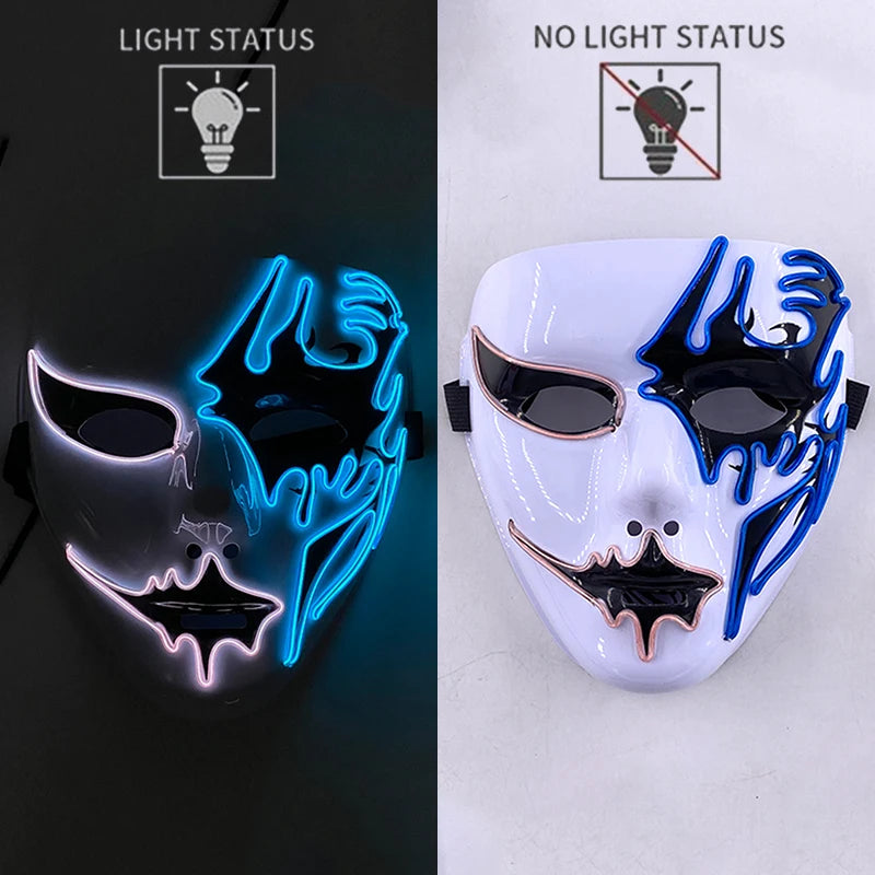 LED Halloween Luminous Neon Masks