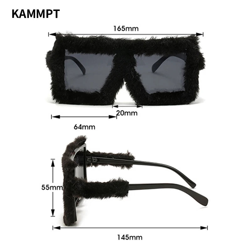 KAMMPT Oversized Plush Sunglasses
