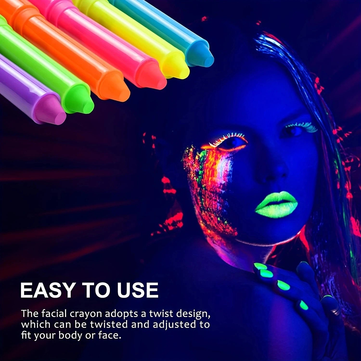 Glow in The Dark Body Face Paint Neon Glow
