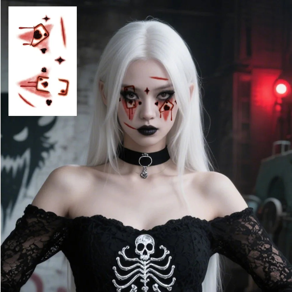 Sheets Halloween Party Waterproof Temporary Tattoos Stickers