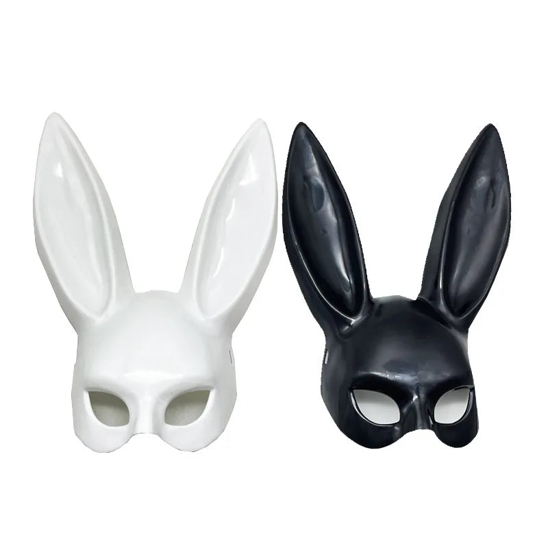 Black or White Rabbit Mask Halloween Party Decoration