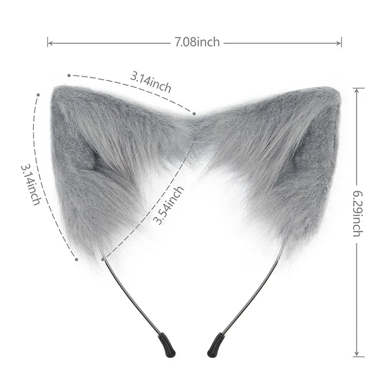 Fox Cat Ears Headwear Fluffy Animal Ears Headband